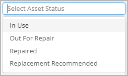 Filtering assets by asset repair status