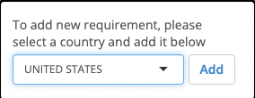 Add Country drop-down