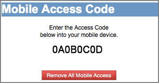 Mobile Access Code