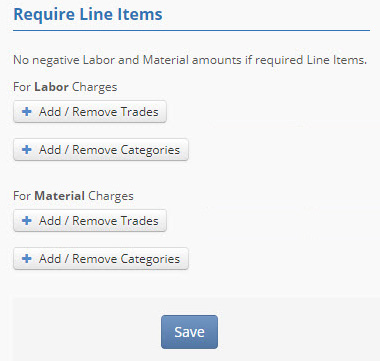 Require line items