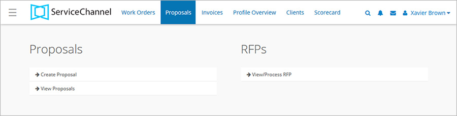 The proposals and RFPs page