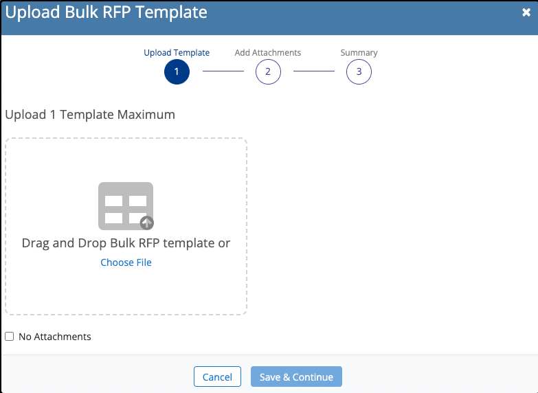 Add RFP Template into modal