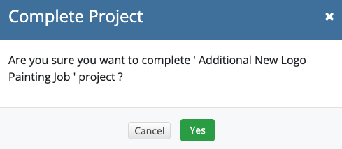 Complete Project Confirmation