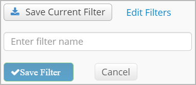 Entering a name for a new filter set and saving it