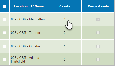 By clicking the number under the Assets column, you can add more assets to the PM service