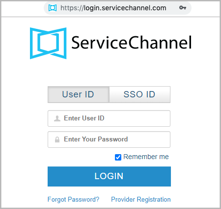 Signing in to Service Automation with a username and password