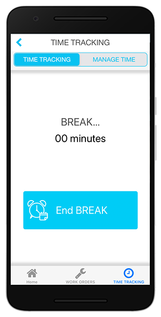 Timer counting the break time
