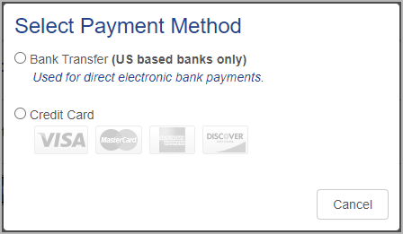 Selecting a payment method