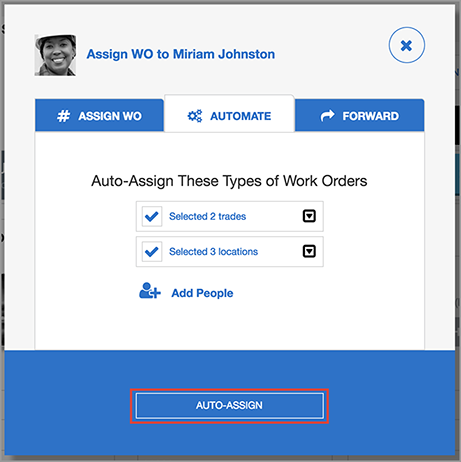 Automating work order assignment in WorkForce