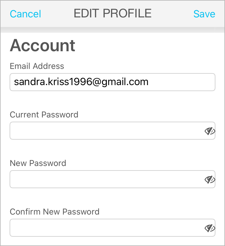 Resetting your password in the My Account section